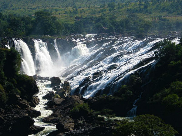 Shivanasaudra waterfall in India