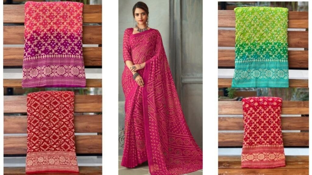 bandhani saree