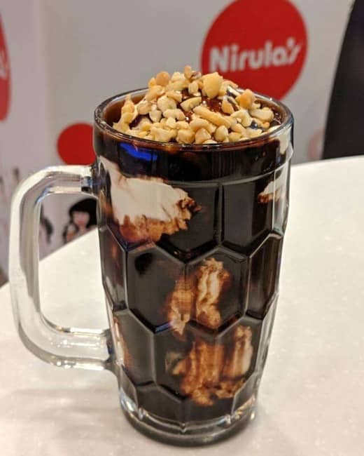 Nirulas hot chocolate fudge