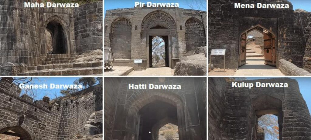 It is an image of 7 doors of Shivneri Fort
