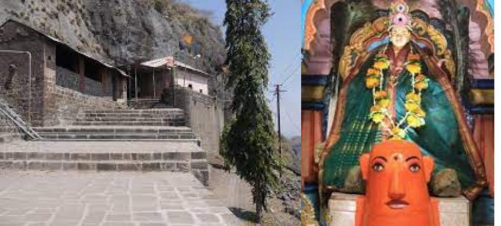 This is an Image of Shivai Devi Temple at Shivneri Fort