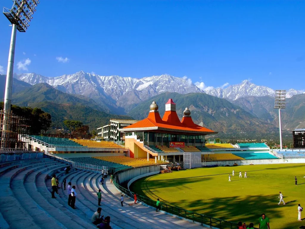 A clear view of stadium in dharamsala