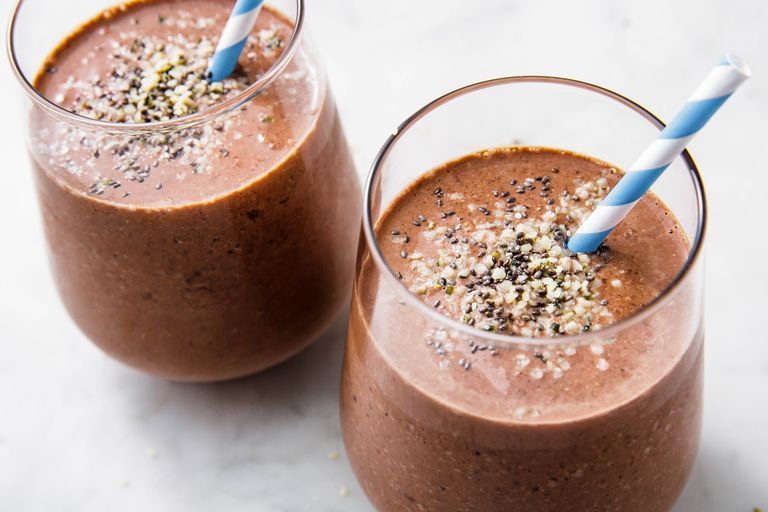 Healthy Chocolate Keto Protein Smoothie for Breakfast