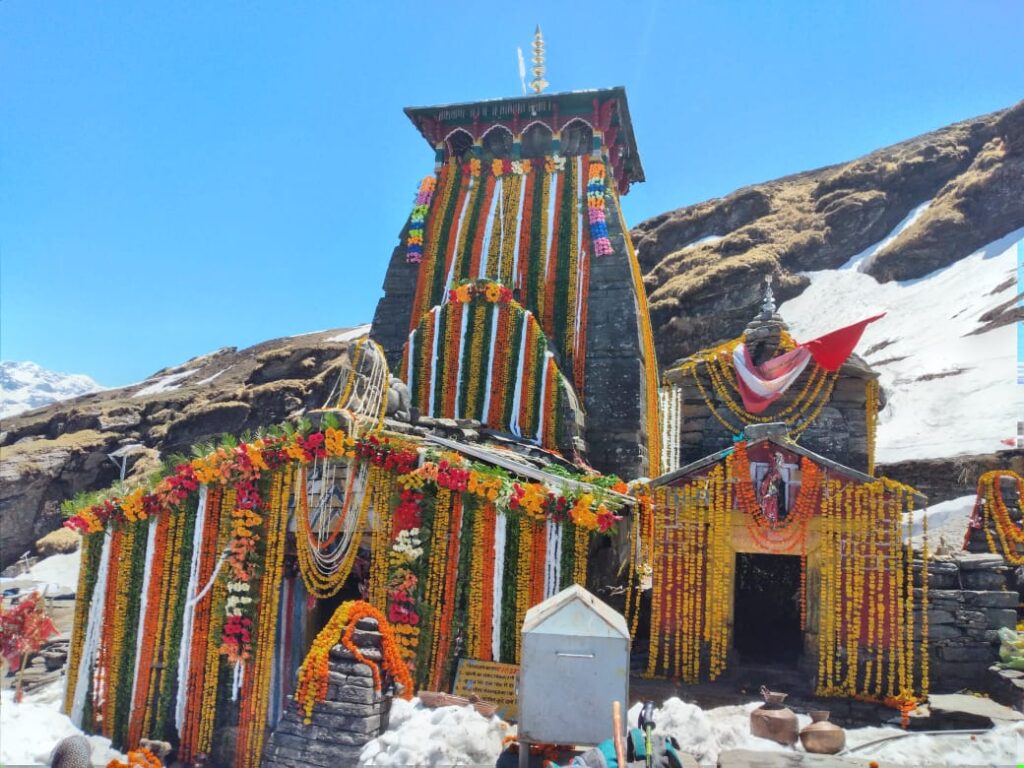 Temple opening moment after winter season.