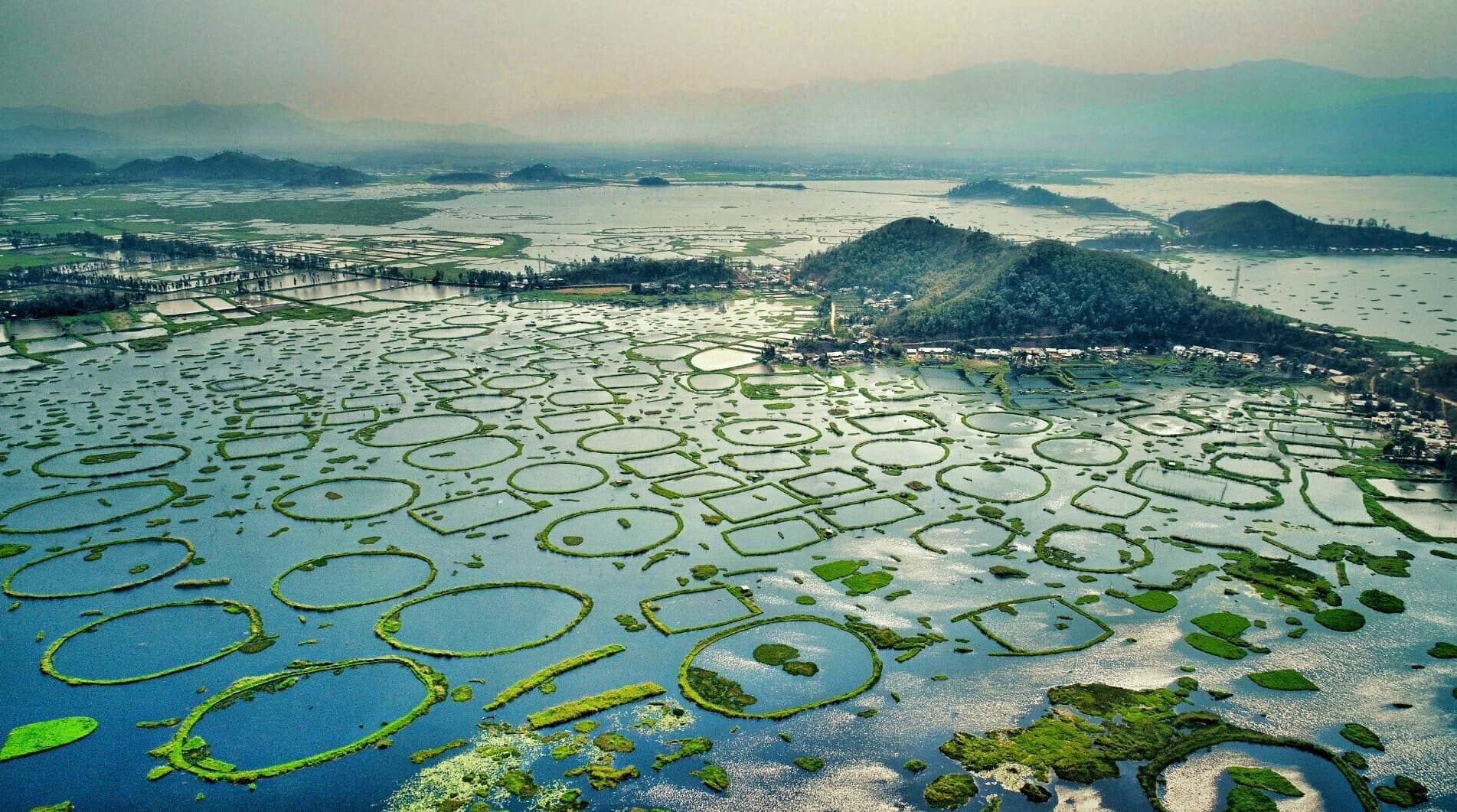 Loktak lake, largest fresh water floating lake,Manipur