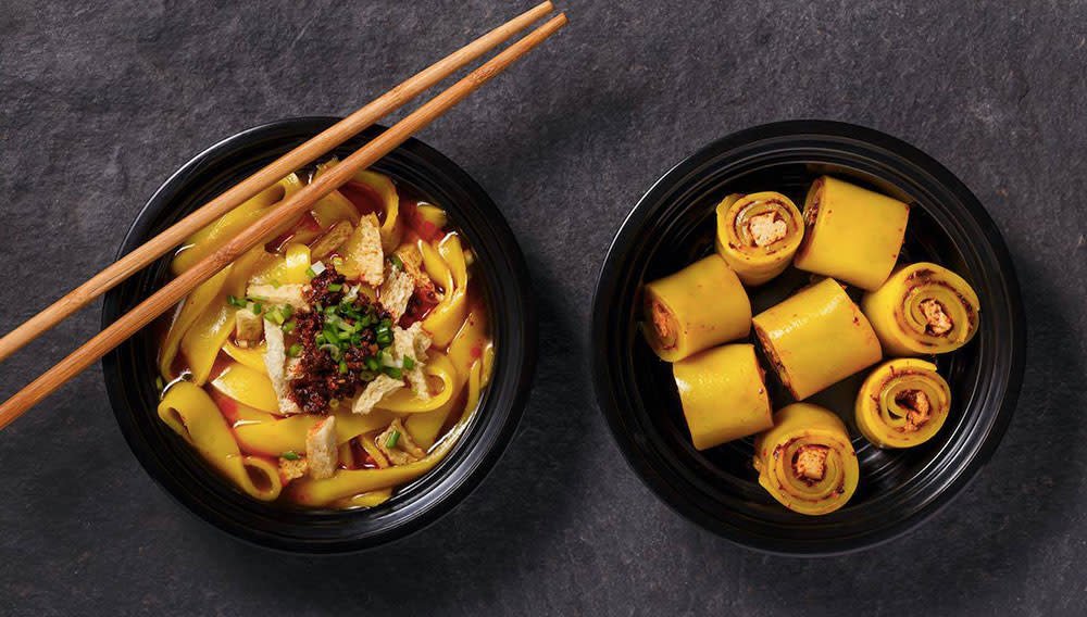 Laphing which is a famous Tibetan cuisine