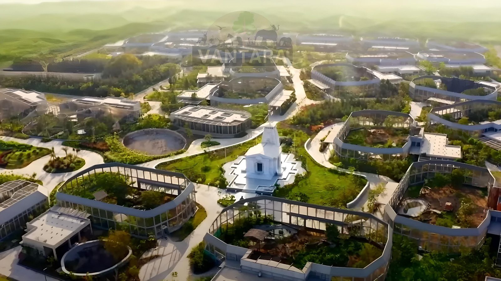 The whole property of vantara zoo.