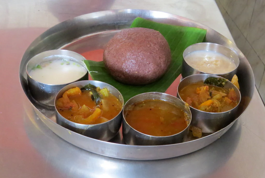 Ragi Mudde with Different Side Dishes