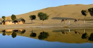  Khimsar village surrounded by desert landscape in Rajasthan